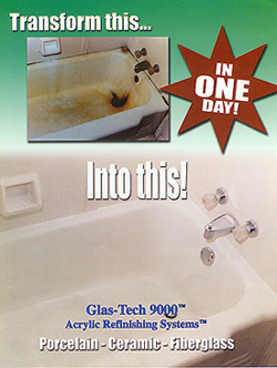 Transform your old tub into a new looking tub in one day with Premier Surface Refinishing